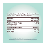 NutraVege Omega-3 Plant Based Liquid Gels 30 Softgels