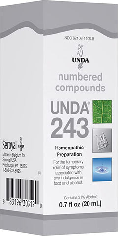 UNDA Numbered Homeopathics