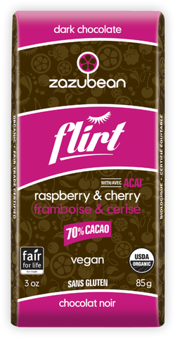Zazubean: Flirt - Raspberry and Cherry with Acai (85g)