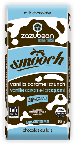 Zazubean: Smooch Vanilla Caramel Crunch milk chocolate (85g) - The Supplement Store